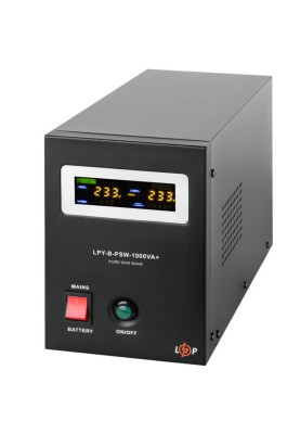 ДБЖ Logicpower LPY-B-PSW-1000VA+(700Вт) 10A/20A з правильною синусоїдою 12В, без АКБ