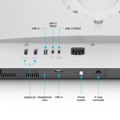 TFT 31.5" BenQ MA320UP, IPS, 4K, 2хHDMI, USB-C, HAS, Pivot, кол., сріблясто-сірий