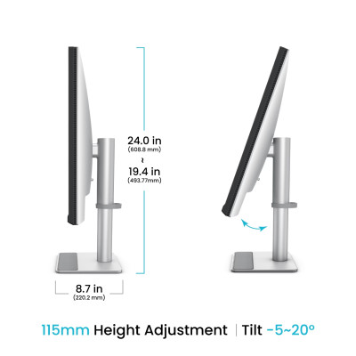 TFT 31.5" BenQ MA320UP, IPS, 4K, 2хHDMI, USB-C, HAS, Pivot, кол., сріблясто-сірий