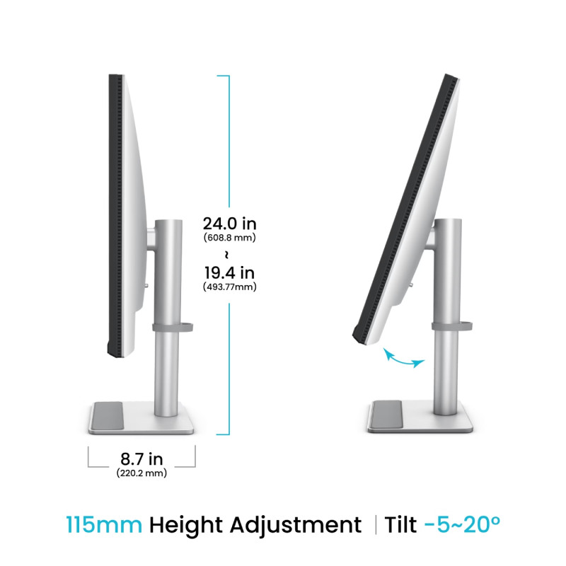 TFT 31.5" BenQ MA320UP, IPS, 4K, 2хHDMI, USB-C, HAS, Pivot, кол., сріблясто-сірий