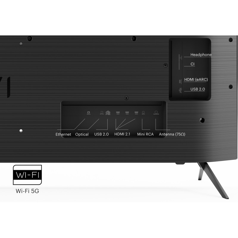 TV 55 Kivi 55U760QB UHD/DLED/T2/Android 11/2 x 12W/HDMI/Wi-Fi/VESA 200x200 M6/Black