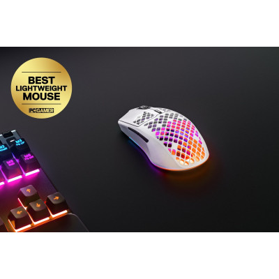 Мишка SteelSeries Aerox 3 Wireless Snow, RGB, 18000dpi., 6кн., біла