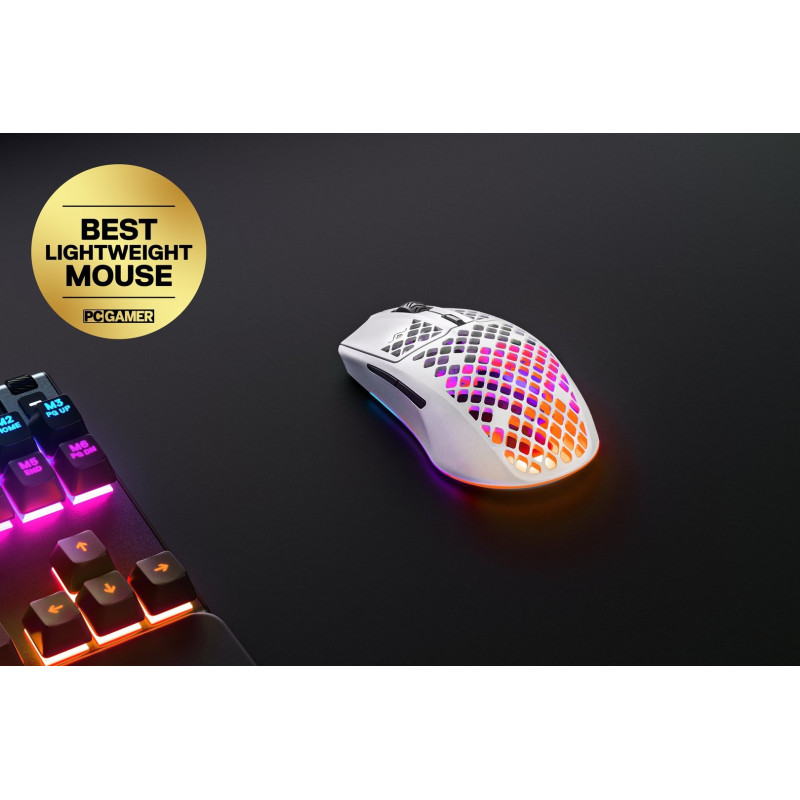 Мишка SteelSeries Aerox 3 Wireless Snow, RGB, 18000dpi., 6кн., біла