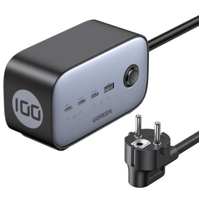 Зарядний пристрій 4xUSB 100W (3хUSB-C + USB-A + 2xSchuko) CD270 Nexode Pro Ugreen
