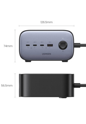 Зарядний пристрій 4xUSB 100W Nexode Pro (3хUSB-C+USB-A+2xSchuko) CD270 Ugreen