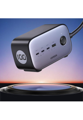 Зарядний пристрій 4xUSB 100W Nexode Pro (3хUSB-C+USB-A+2xSchuko) CD270 Ugreen