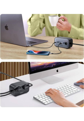 Зарядний пристрій 4xUSB 100W Nexode Pro (3хUSB-C+USB-A+2xSchuko) CD270 Ugreen