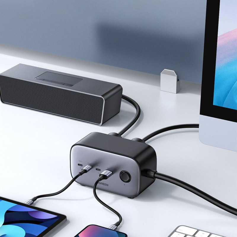 Зарядний пристрій 4xUSB 100W Nexode Pro (3хUSB-C+USB-A+2xSchuko) CD270 Ugreen