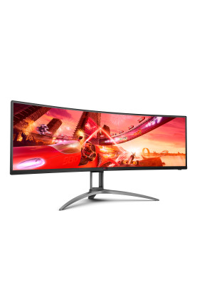 TFT 48.8" AOC AGON AG493QCX, Dual-FHD, VA, 144Гц, вигнутий, HDMIx2, DP, USB-hub, HAS, колонки, чорн.