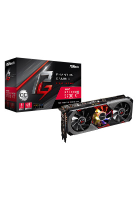 Відеокарта AMD Radeon RX 5700 XT ASRock Phantom Gaming D 8G OC 8GB DDR6, 256 bit, PCI Express