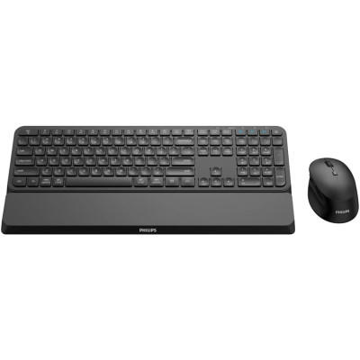 Комплект бездротовий Philips 6000 (клавіатура + мишка) Slim UA, 2,4 ГГц/Bluetooth чорний Комплект бездротовий Philips 6000 (клавіатура + мишка) Slim UA, 2,4 ГГц/Bluetooth чорний