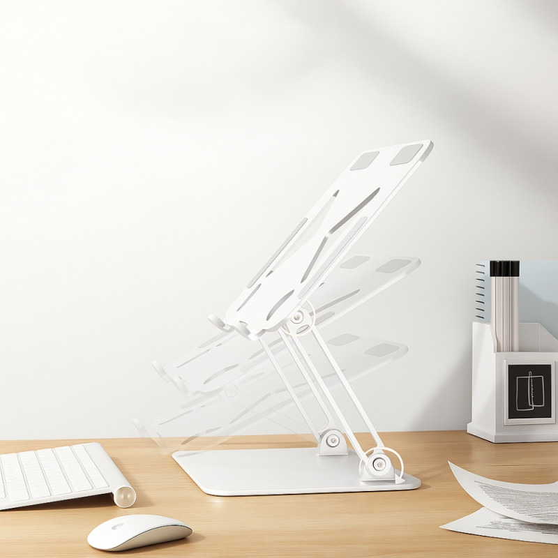 Підставка для ноутбука Laptop Stand 10-17" Aluminum Alloy Media-Tech біла