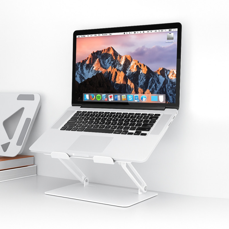 Підставка для ноутбука Laptop Stand 10-17" Aluminum Alloy Media-Tech біла