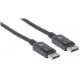 Кабель DisplayPort M-M, 2.0м, v1.2, 4K 60Hz, Manhattan