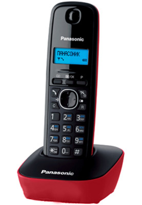 Телефон DECT Panasonic  KX-TG1611UAR Black Red