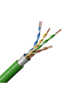 Кабель FTP Cat-5e Fibrain LSZH (Пометрово), зелений