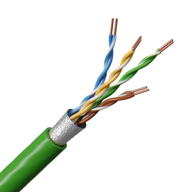 Кабель FTP Cat-5e Fibrain LSZH (Пометрово), зелений