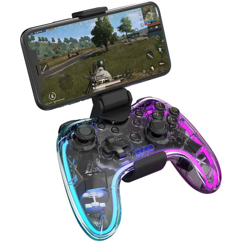 Геймпад XTRIKE ME GP-52 бездротовий, Bluetooth RGB PS4/IOS/Android/PC/Nintendo