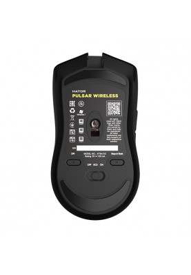 Мишка Hator Pulsar Wireless ігрова, 1600dpi., 6кн., чорна