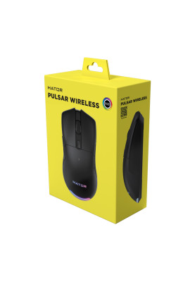 Мишка Hator Pulsar Wireless ігрова, 1600dpi., 6кн., чорна