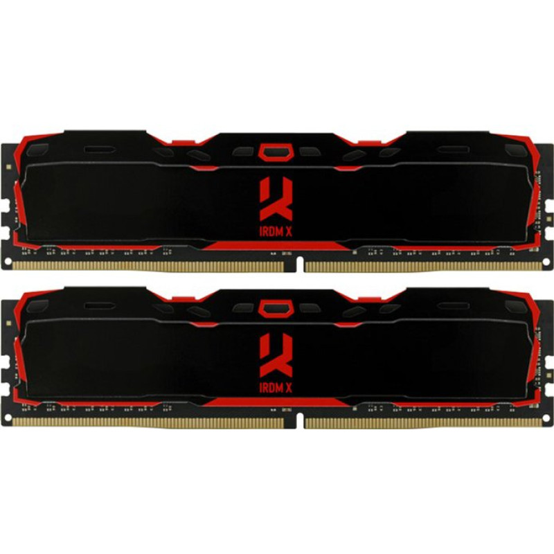 DDR4 16Gb 3200MHz (2*8Gb) GoodRAM IRDM X Black Dual Channel Kit, Retail
