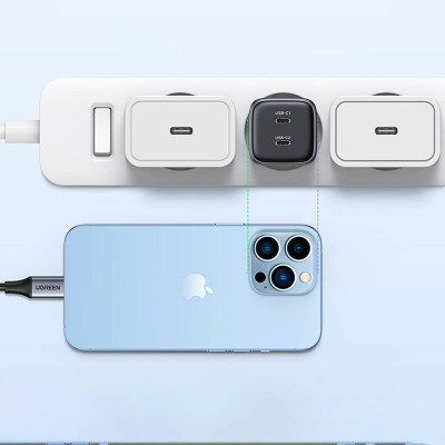 Зарядний пристрій 2xUSB 45W (2xUSB-C) Gan PD 25W+20W, CD294 Ugreen Сірий Зарядний пристрій 2xUSB 45W (2xUSB-C) Gan PD 25W+20W, CD294 Ugreen Сірий