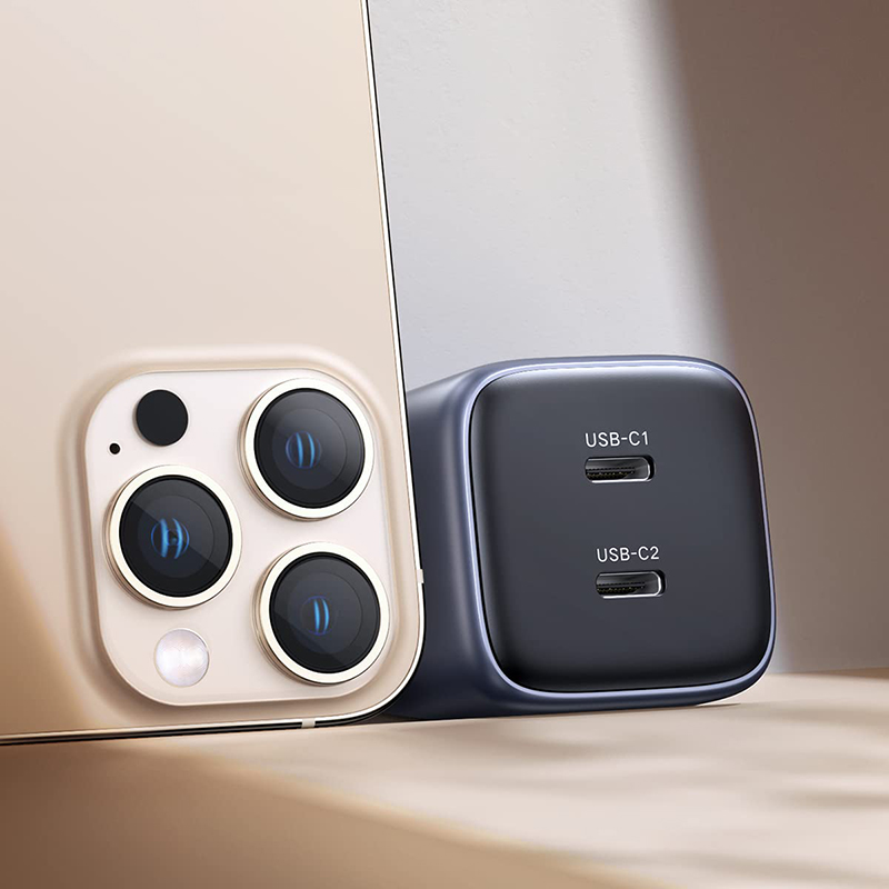 Зарядний пристрій 2xUSB 45W (2xUSB-C) Gan PD 25W+20W, CD294 Ugreen Сірий