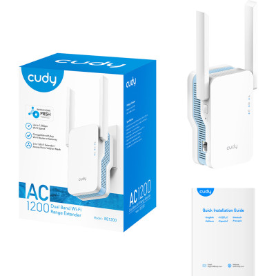 Підсилювач Wi-Fi сигналу Cudy RE1200 AC1200 Wi-Fi Mesh Repeater