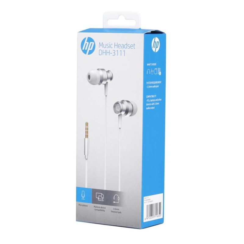 Навушники з мікрофоном HP DHH-3111 (мобільна гарнітура) Silver