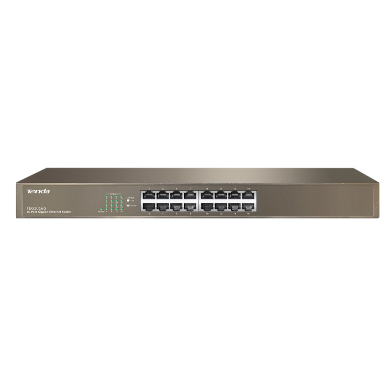 Комутатор TENDA TEG1016G 16port 10/100/1000/BaseT rackmount 19"