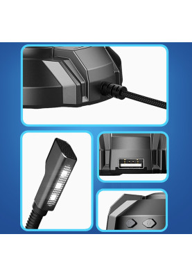 Мікрофон настільний HP DHP-1100C RGB backlit 3.5мм+USB