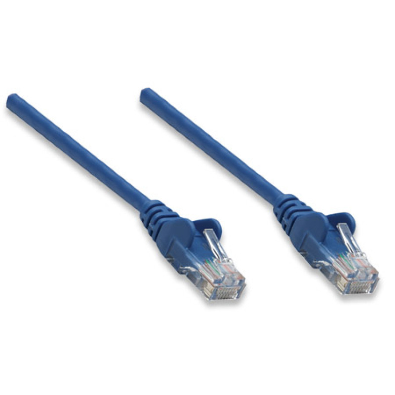 Патчкорд UTP Cat.5e ( 7.5м синій ), Intellinet, Біметал, ССА