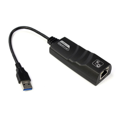 Перехідник USB 3.0 Type-A --> Ethernet RJ45 1000Mb Realtek RTL чорний