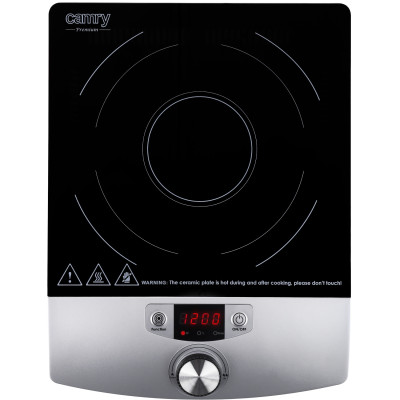 Плита настільна Camry CR 6515 індукційна/ конфорок:1/ 20-2000Вт/ 60°-240° С/ склокераміка