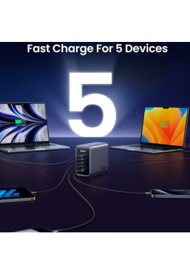 Зарядний пристрій 5xUSB 300W Nexode (5хUSB-C) CD333 Ugreen