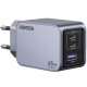 Зарядний пристрій 3xUSB 65W (2хUSB-C+USB-A) Gan Nexode Pro X755 Сірий Ugreen