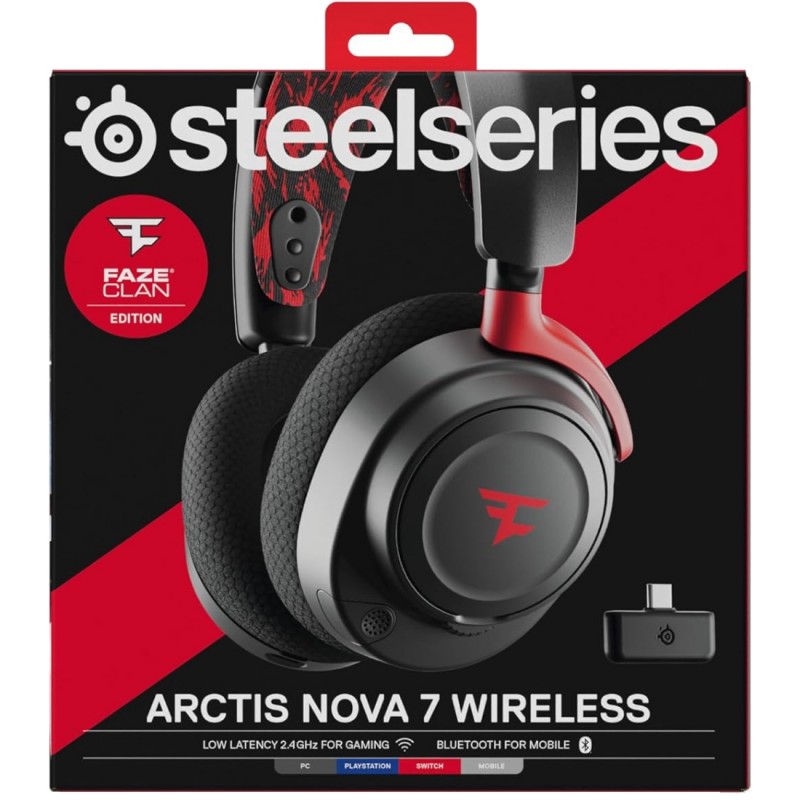 Ігрова гарнітура SteelSeries Arctis Nova 7 Wireless Faze Clan PC/PS/SW/MAC/MOB