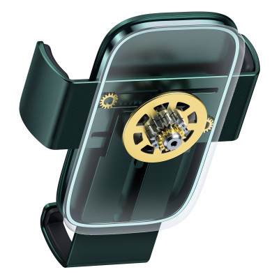 Автомобільне кріплення для смартфона 4.7-6.5" Gravity Metal Age2 (На решітку) Baseus Зелений