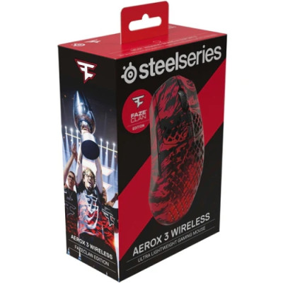 Мишка SteelSeries Aerox 3 Wireless, RGB, 18000dpi., 6кн., Faze Clan Edition Мишка SteelSeries Aerox 3 Wireless, RGB, 18000dpi., 6кн., Faze Clan Edition