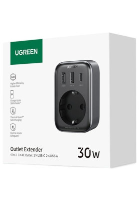 Зарядний пристрій 3xUSB 30W Outlet Extender (2хUSB-A+USB-C) CD314 Ugreen