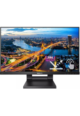 TFT 21.5" Philips 222B1TC, сенсорний (10 дотиків), IPS, VGA, HDMI, DP, USB-Hub, HAS, колонки, чорн