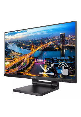 TFT 21.5" Philips 222B1TC, сенсорний (10 дотиків), IPS, VGA, HDMI, DP, USB-Hub, HAS, колонки, чорн