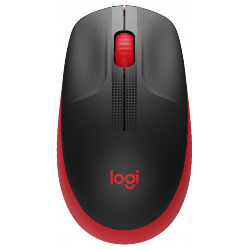Мишка Logitech M190 Wireless, Full size, Red