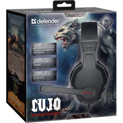 Гарнітура Defender Cujo, 3,5мм, Black-Red Гарнітура Defender Cujo, 3,5мм, Black-Red