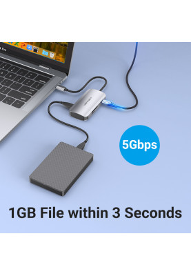 Хаб USB 3.1 Type-C -> 3хUSB 3.0/SD/TF/PD 100W 6-in-1 Vention