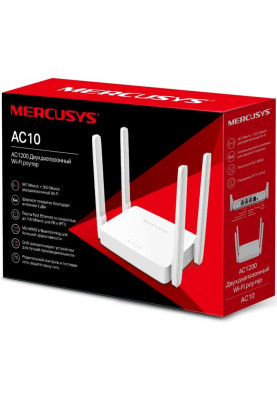Маршрутизатор Mercusys AC10, AC1200, 2xFE LAN, 1xFE WAN