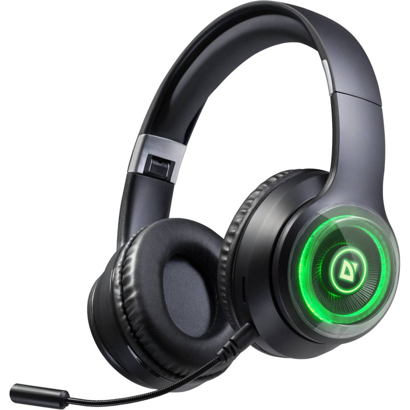 Гарнітура Defender FreeMotion B400 Bluetooth+3,5мм,гнучкий мікрофон, LED, Black