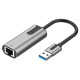 Перехідник USB 3.0 --> Ethernet RJ45 1000Mb Aluminum чорний Vention