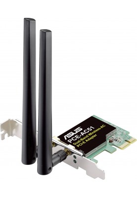 Адаптер WiFi ASUS PCE-AC51 802.11ac, 2.4/5 ГГц, AC750, PCI Express