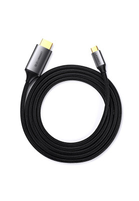 Кабель HDMI M - USB-C, 1.5m Male Cable Aluminum Shell UGREEN MM142 (Gray Black)